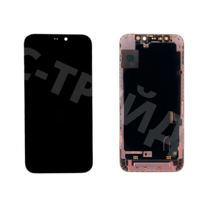 Дисплей для iPhone 12 mini (A2399) в сборе с тачскрином Черный - (Hard OLED, HD+) (площадка под IC)