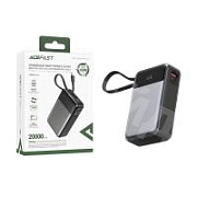 Внешний Аккумулятор (Power Bank) Acefast M21 20000 mAh (65W, QC3.0, PD, AVS, USB, Type-C, LED дисплей) Черный