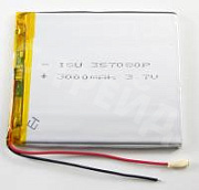 Аккумулятор универсальный 357080p 3,7v Li-Pol 3000 mAh (3.5*70*80 mm)