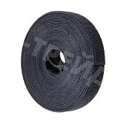 Стяжка (держатель) для проводов на липучке (3 м, черный)