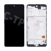 Дисплей для Samsung Galaxy M31s (M317F) модуль с рамкой Черный - (OLED) (Full Size)