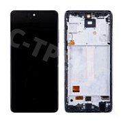 Дисплей для Samsung Galaxy A52/A52 5G/A52s 5G (A525F/A526B/A528B) модуль с рамкой Черный - (OLED) (Small Size)