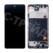 Дисплей для Samsung Galaxy A51 (A515F) модуль с рамкой Черный - OR Ref. (SP)