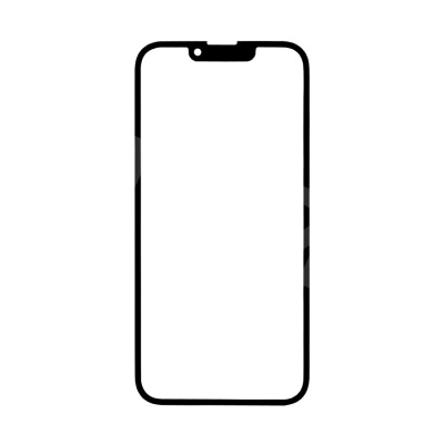 Стекло для переклейки iPhone 13/13 Pro (A2635/A2640) с OCA пленкой Черный - OR (Mitsubishi)