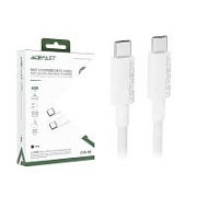 Кабель Type-C - Type-C Acefast C18-03 (3A, 60W, PD, оплетка нейлон, 1.2 м) Белый