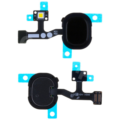Шлейф для Samsung Galaxy M31 (M315F) сканер отпечатка пальцев Черный