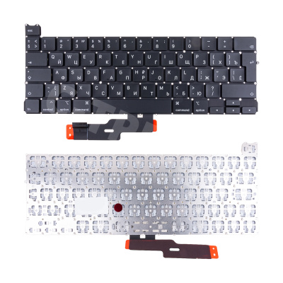 Клавиатура для ноутбука MacBook Pro 13" A2289 (2020, Г-образный Enter RU) Черный