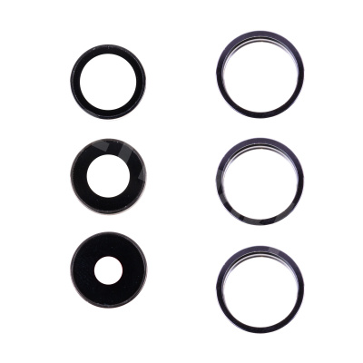 Стекло камеры для iPhone 14 Pro/14 Pro Max (комплект 3 шт.) Темно-фиолетовый