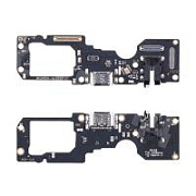 Шлейф для OPPO A78 4G (CPH2565) плата на системный разъем/разъем гарнитуры/микрофон