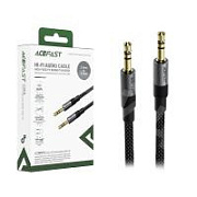 Кабель AUX "3,5 мм" Jack - "3,5 мм" Jack Acefast J10 (1 м) Черный