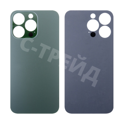 Задняя крышка для iPhone 13 Pro (A2640) Зеленый (стекло, широкий вырез под камеру, логотип)