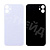 Задняя крышка для iPhone 11 (A2221) Фиолетовый (стекло, монолит, широкий вырез под камеру, логотип) - Премиум