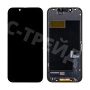 Дисплей для iPhone 13 mini (A2630) в сборе с тачскрином Черный - (Hard OLED, HD+) Стандарт