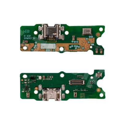 Шлейф для Huawei Honor 7A/9S/Y5p/Y5 2018/Y5 Lite 2018/Y5 Prime 2018 (DUA-L22/DUA-LX9/DRA-LX9) плата на системный разъем/микрофон - Премиум
