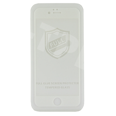 Защитное стекло "Тонкое" для iPhone 6/6S Белый (Полное покрытие 0,25 мм)