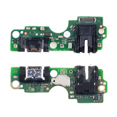 Шлейф для Infinix Smart 8 Pro (X6525B) плата на системный разъем/разъем гарнитуры/микрофон - Премиум