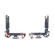 Шлейф для iPhone 16 (A3287) на системный разъем/микрофон Черный - Премиум