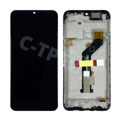 Дисплей для Tecno Spark 7 (KF6n) модуль с рамкой Черный - OR