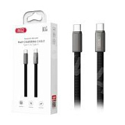 Кабель Type-C - Type-C XO NB-Q307 (60W, PD, оплетка нейлон, сверхтонкий) Черный
