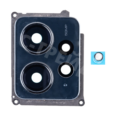 Стекло камеры для Xiaomi Redmi Note 12 4G (23021RAA2Y) в сборе с рамкой Черный