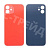 Задняя крышка для iPhone 12 (A2403) Красный (стекло, монолит, широкий вырез под камеру, логотип) - Премиум