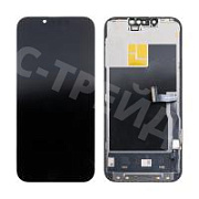 Дисплей для iPhone 13 Pro (A2640) в сборе с тачскрином Черный - (Soft OLED, Full HD, 120 Гц) (с верификацией)