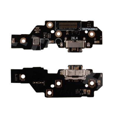 Шлейф для Nokia 5.1 Plus (TA-1105) плата на системный разъем/микрофон - Премиум