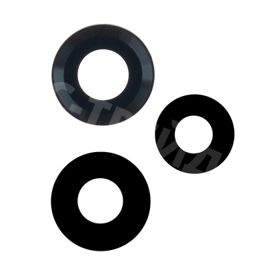 Стекло камеры для Xiaomi Poco X5 Pro 5G (22101320G) (комплект 3 шт.) Черный