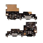 Шлейф для Xiaomi Mi A1/5X (MDG2) плата на системный разъем/разъем гарнитуры/микрофон - Премиум