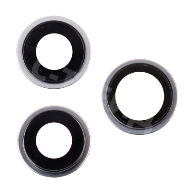 Стекло камеры для iPhone 15 Pro Max (комплект 3 шт.) Белый