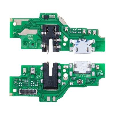 Шлейф для Infinix Hot 10 Lite (X657B) плата на системный разъем/разъем гарнитуры/микрофон