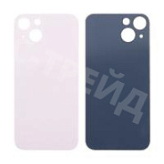 Задняя крышка для iPhone 13 (A2635) Розовый (стекло, узкий вырез под камеру, логотип) - Премиум