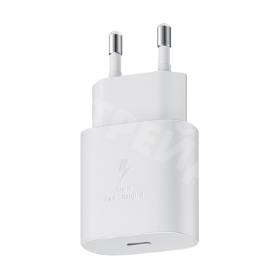 Сетевое зарядное устройство Type-C для Samsung EP-TA800 (25W, PD) (тех.упак.) Белый