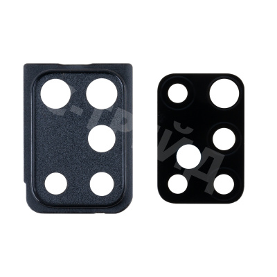 Стекло камеры для Samsung Galaxy A21s (A217F) в сборе с рамкой Черный