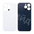 Задняя крышка для iPhone 14 Pro Max (A2895) Белый (стекло, монолит, широкий вырез под камеру, логотип) - Премиум