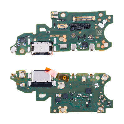 Шлейф для Huawei Honor X8c (ABR-LX1) плата на системный разъем/микрофон - Премиум