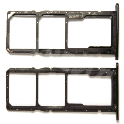 Держатель SIM для Huawei Honor 7A/7A Pro/9S/Y6 2018 (DUA-L22/AUM-L29/ATU-L31) Черный