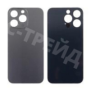 Задняя крышка для iPhone 13 Pro (A2640) Серый (стекло, узкий вырез под камеру, логотип) - Премиум