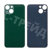 Задняя крышка для iPhone 13 (A2635) Зеленый (стекло, широкий вырез под камеру, логотип)