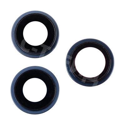 Стекло камеры для iPhone 15 Pro Max (комплект 3 шт.) Синий