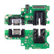 Шлейф для Tecno Pova 6 4G (LI7) плата на системный разъем/разъем гарнитуры/микрофон - Премиум