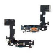 Шлейф для iPhone 13 (A2635) на системный разъем/микрофон Черный - Премиум