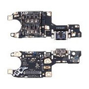 Шлейф для Huawei Honor 70 (FNE-NX9) плата на системный разъем/разъем SIM/микрофон - Премиум