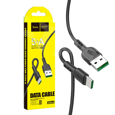 Кабель USB - Type-C Hoco X33 (5A) Черный