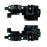 Шлейф для Samsung Galaxy A21s (A217F) плата системный разъем/разъем гарнитуры/микрофон - Премиум