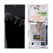 Дисплей для Samsung Galaxy S23 Ultra (S918B) модуль с рамкой Бежевый - OR (SP)