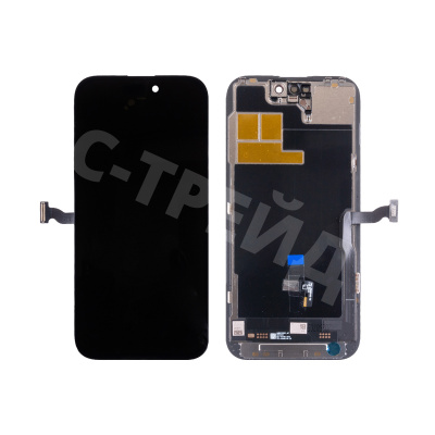 Дисплей для iPhone 14 Pro (A2891) в сборе с тачскрином Черный - (Hard OLED) Стандарт (площадка под IC)