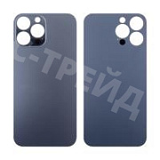 Задняя крышка для iPhone 13 Pro Max (A2645) Серый (стекло, широкий вырез под камеру, логотип)