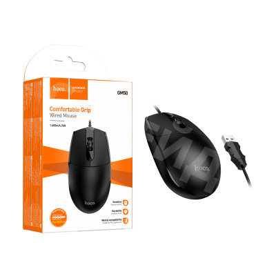 Мышь проводная Hoco GM50 Черный