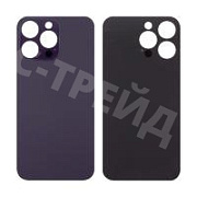 Задняя крышка для iPhone 14 Pro Max (A2895) Темно-фиолетовый (стекло, широкий вырез под камеру, логотип)